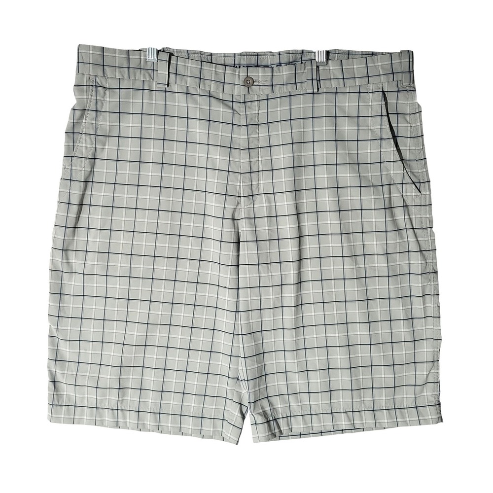 Nike Golf Plaid Golf Shorts Mens 40 Light Gray Blue Plaid‎ Performance